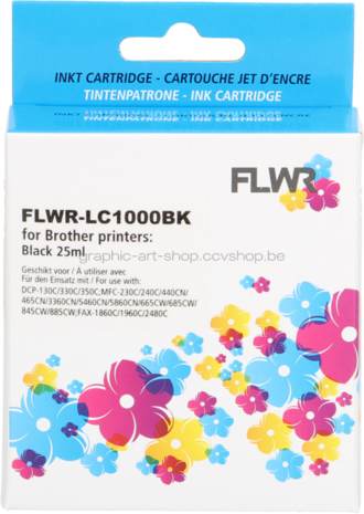 FLWR Brother LC-970BK / LC-1000BK zwart