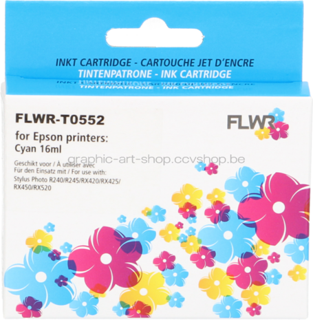 FLWR Epson T0552 cyaan