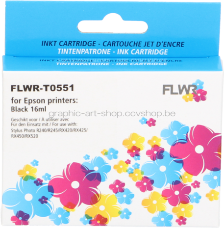 FLWR Epson T0551 zwart