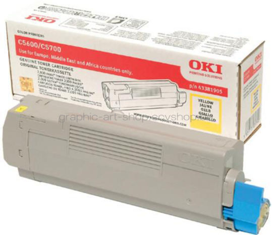 Oki C5600 / C5700 Toner geel