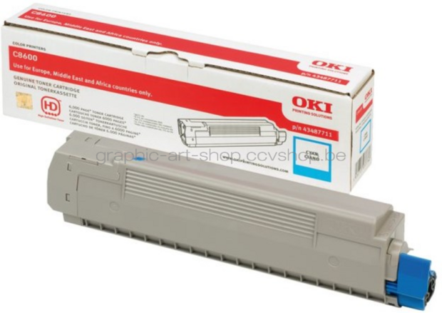 Oki C8600 / C8800 Toner cyaan