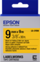 Epson LK-3YBW zwart op geel breedte 9 mm